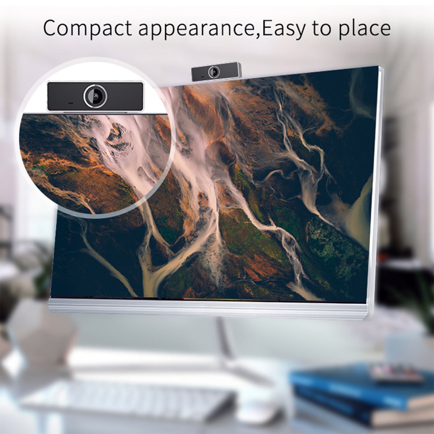 FHD 1080p USB Webcam – Auto-Focus with HD Microphone &amp; Rotating Clip (60°) | Streaming, Live &amp; Teleconferencing