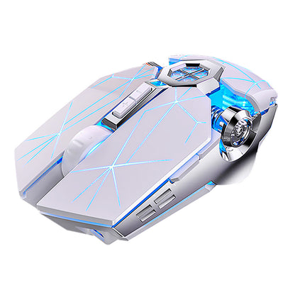 Souris Gamer Sans Fil Silver Eagle A7 – Clics Silencieux + Recharge USB + Effets LED