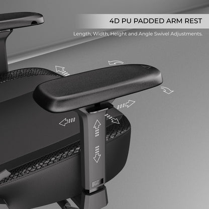 Gaming House Targaryen Chair – Premium Comfort, 4D Armrests, Dragon Design