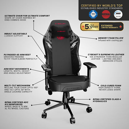 Gaming House Targaryen Chair – Premium Comfort, 4D Armrests, Dragon Design