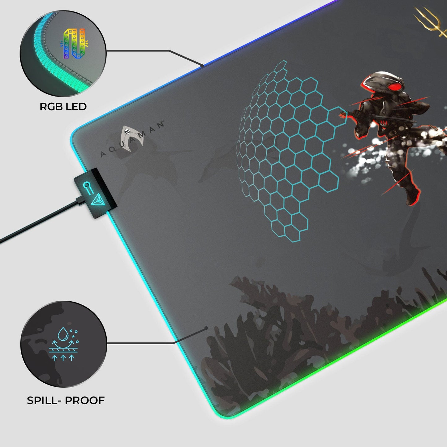 Aquaman Vs. Black Manta Gaming Mouse Pad