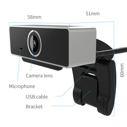 FHD 1080p USB Webcam – Auto-Focus with HD Microphone &amp; Rotating Clip (60°) | Streaming, Live &amp; Teleconferencing
