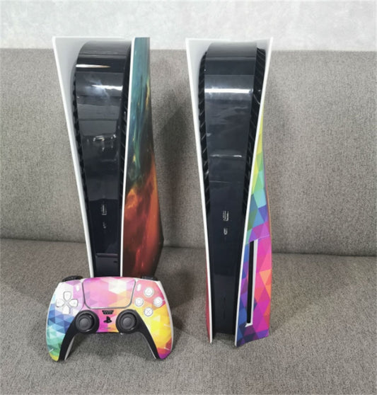 Sticker de Protection PS5 – Skin Vinyle pour Console & Manettes (Anti-Rayures, Design Premium