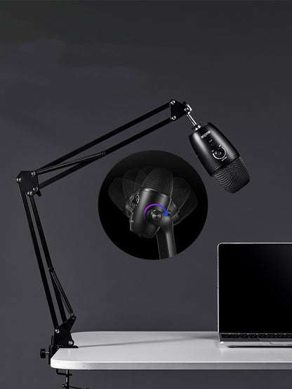 Micro K Song Antibruit – Micro USB Professionnel Plug & Play pour PC, Mac, Streaming & Enregistrement
