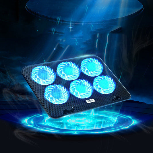 Support Refroidisseur A9 – 6 Ventilateurs LED Ultra-Silencieux pour Lapto