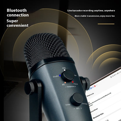 Microphone USB + Bluetooth Studio – Chant, Podcast, Enregistrement & Streaming