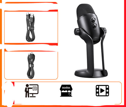 Micro K Song Antibruit – Micro USB Professionnel Plug & Play pour PC, Mac, Streaming & Enregistrement