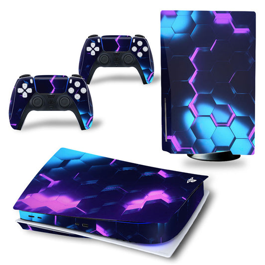RGB Hexa Protective Sticker – Vinyl Film for CD-ROM Console (PS5) | Anti-Scratch &amp; Dustproof