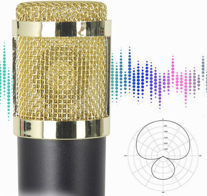 🎙️ Condenser Microphone V8 avec Carte Son – Idéal pour Mobile, PC et Streaming