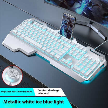 Clavier Gamer RGB – Molette Multimédia & Repose-poignet Intégré